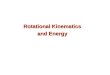 Rotational Kinematics and Energy. Rotational Motion Up until now we have been looking at the kinematics and dynamics of translational motion – that is,