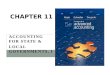 CHAPTER 11 ACCOUNTING FOR STATE & LOCAL GOVERNMENTS, I
