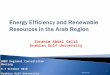 Energy Efficiency and Renewable Resources in the Arab Region Ibrahim Abdel Gelil Arabian Gulf University 9/8/20151 UNDP Regional Consultation Meeting 6-7