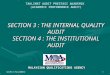 TAKLIMAT AUDIT PRESTASI AKADEMIK (ACADEMIC PERFORMANCE AUDIT) SECTION 3 : THE INTERNAL QUALITY AUDIT SECTION 4 : THE INSTITUTIONAL AUDIT MALAYSIAN QUALIFICATIONS