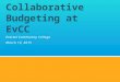 Everett Community College March 13, 2015 Collaborative Budgeting at EvCC