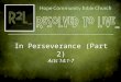 Cover Picture In Perseverance (Part 2) Acts 14:1-7