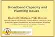 Broadband Capacity and Planning Issues Charles R. McClure, PhD, Director Florida State University, Information Institute, and Francis Eppes Professor of