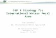 Ivan Zavadsky Sr. International Waters Specialist GEF Familiarization Seminar Washington, DC January 17 – 19, 2012 GEF 5 Strategy for International Waters