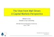 Debra@svanda-coyconsulting.com 301-854-0471 The View from Wall Street: A Capital Markets Perspective Debra G. Coy Svanda & Coy Consulting 2010 Mid-America