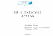 1 EU’s External Action Cristian Ghinea Romanian Centre for European Policies (CRPE) 