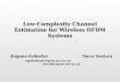 Low-Complexity Channel Estimation for Wireless OFDM Systems Eugene Golovins Neco Ventura egolovins@crg.ee.uct.ac.za neco@crg.ee.uct.ac.za