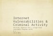 Internet Vulnerabilities & Criminal Activity Phishing, Nigerian 419’s, & High-Yield Investment Programs (HYIP) 8.2 10/31/2011