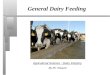 General Dairy Feeding Agricultural Science - Dairy Industry By Mr. Weaver