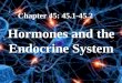 Hormones and the Endocrine System Chapter 45: 45.1-45.2