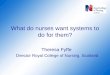 What do nurses want systems to do for them? Theresa Fyffe Director Royal College of Nursing, Scotland