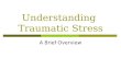 Understanding Traumatic Stress A Brief Overview. What’s In Store?  Part 1: Recognizing Trauma Definitions of Trauma Three Types of Trauma Short-term