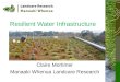 Resilient Water Infrastructure Claire Mortimer Manaaki Whenua Landcare Research