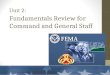 Unit 2: Fundamentals Review for Command and General Staff