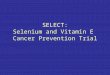 SELECT: Selenium and Vitamin E Cancer Prevention Trial