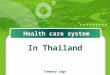 Company Logo Health care system In Thailand. Company Logo 2 THailand Total population: 63,444,000 Gross national income per capita (PPP international