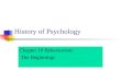 History of Psychology Chapter 10 Behaviorism: The Beginnings