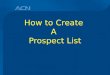 How to Create A Prospect List. Memory Jogger Family and Friends Career People Names by Interest Sports