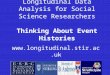 Longitudinal Data Analysis for Social Science Researchers Thinking About Event Histories 