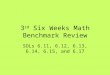 3 rd Six Weeks Math Benchmark Review SOLs 6.11, 6.12, 6.13, 6.14, 6.15, and 6.17