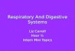 Respiratory And Digestive Systems Liz Carroll Hour ½ Intern Mini Topics