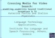 Crossing Media for Video Search: enabling usability beyond traditional broadcast & TV Katerina Pastra and Stelios Piperidis Language Technology Applications,