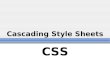 Cascading Style Sheets CSS.  Standard defined by the W3C  CSS1 (released 1996) 50 properties  CSS2 (released 1998) 150 properties (positioning)  CSS3