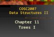 COSC2007 Data Structures II Chapter 11 Trees I. 2 Topics Terminology