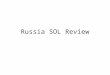 Russia SOL Review. Most important areas of Russia GDP (Gross Domestic Product) Kazakhstan Russia Turkmenistan