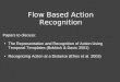 Flow Based Action Recognition Papers to discuss: The Representation and Recognition of Action Using Temporal Templates (Bobbick & Davis 2001) Recognizing