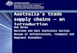 Australia’s trade supply chains — an introduction Rob Bolin Maritime and Rail Statistics Section Bureau of Infrastructure, Transport and Regional Economics