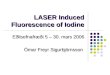 LASER Induced Fluorescence of Iodine Eðlisefnafræði 5 – 30. mars 2006 Ómar Freyr Sigurbjörnsson