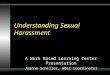 Understanding Sexual Harassment A Work Based Learning Center Presentation Joanne Schiller, WBLC Coordinator