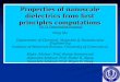 Properties of nanoscale dielectrics from first principles computations Properties of nanoscale dielectrics from first principles computations Ning Shi