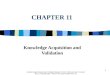 1 CHAPTER 11 Knowledge Acquisition and Validation Decision Support Systems and Intelligent Systems, Efraim Turban and Jay E. Aronson 6th ed, Copyright