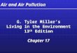 Air and Air Pollution G. Tyler Miller’s Living in the Environment 13 th Edition Chapter 17 G. Tyler Miller’s Living in the Environment 13 th Edition Chapter