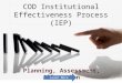 COD Institutional Effectiveness Process (IEP) Planning, Assessment, Allocation Learn More