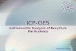 ICP-OES Instrumental Analysis of Beryllium Particulates Whitney Coffey