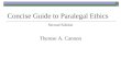 Concise Guide to Paralegal Ethics Second Edition Therese A. Cannon