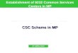 9 th APRIL 2013 CSC Scheme in MP Establishment of 9232 Common Services Centers in MP