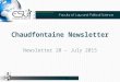 Chaudfontaine Newsletter Newsletter 20 – July 2015