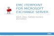 1EMC CONFIDENTIAL—INTERNAL USE ONLY EMC ITEMPOINT FOR MICROSOFT EXCHANGE SERVER Quick, easy, mailbox recovery and restore