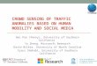 CROWD SENSING OF TRAFFIC ANOMALIES BASED ON HUMAN MOBILITY AND SOCIAL MEDIA Bei Pan (Penny), University of Southern California Yu Zheng, Microsoft Research