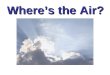 Where’s the Air?. Investigation 2- Where’s the Air? Enduring Understanding: Weather occurs in the atmosphere and the atmosphere is composed of air, which