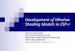 Development of Window Shading Models in ESP-r Bartosz Lomanowski Solar Thermal Research Lab Department of Mechanical Engineering University of Waterloo