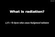 13/09/2015 What is radiation? L/O ;- To know what causes background radiation