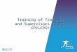 Training of Trainers and Supervisors (ToTS) EPILEPSY
