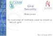 Grid Security Mike Jones An overview of methods used to create a secure grid. RAL 10 June 2003