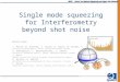 QUEST - Centre for Quantum Engineering and Space-Time Research Single mode squeezing for Interferometry beyond shot noise Bernd Lücke J. Peise, M. Scherer,