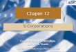 Chapter 12 S Corporations Copyright ©2006 South-Western/Thomson Learning Corporations, Partnerships, Estates & Trusts Corporations, Partnerships, Estates